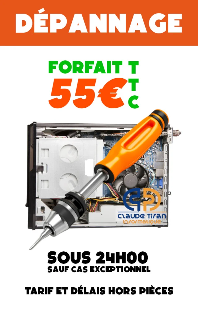 Claude Tiran - Dépannage 55€ FORFAIT